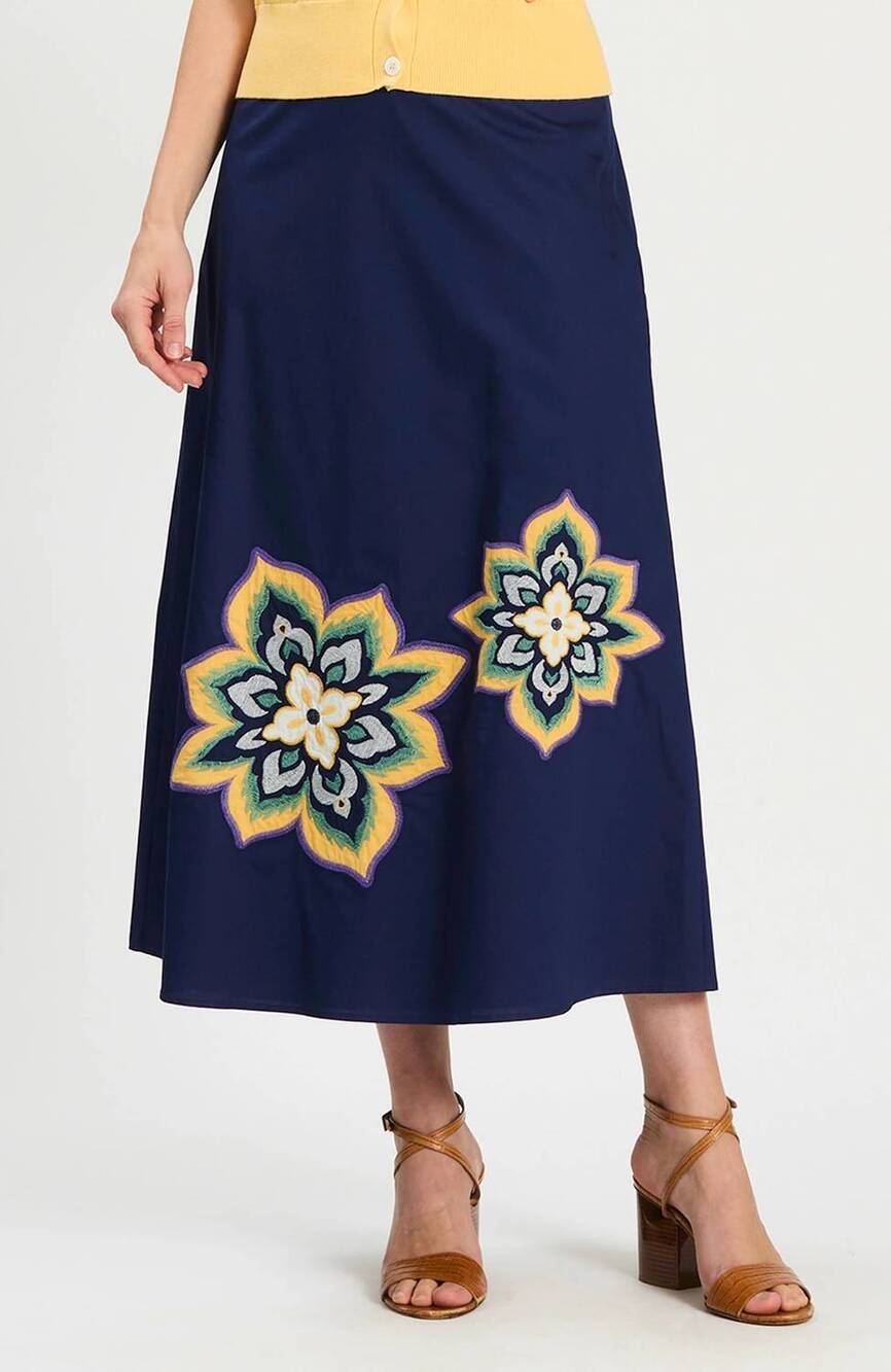 NEW TYLER BOE valentina midi skirt in beacon blue